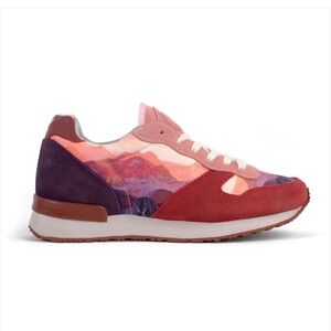 Inkkas Andes Joggers handcrafted suede and polyester mountains red and pink